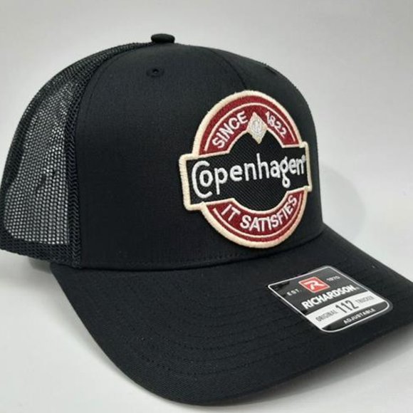 Richardson 112 Trucker Cap Snapback Black Copenhagen Patch Chew Chaw Snuff Rodeo main image 4